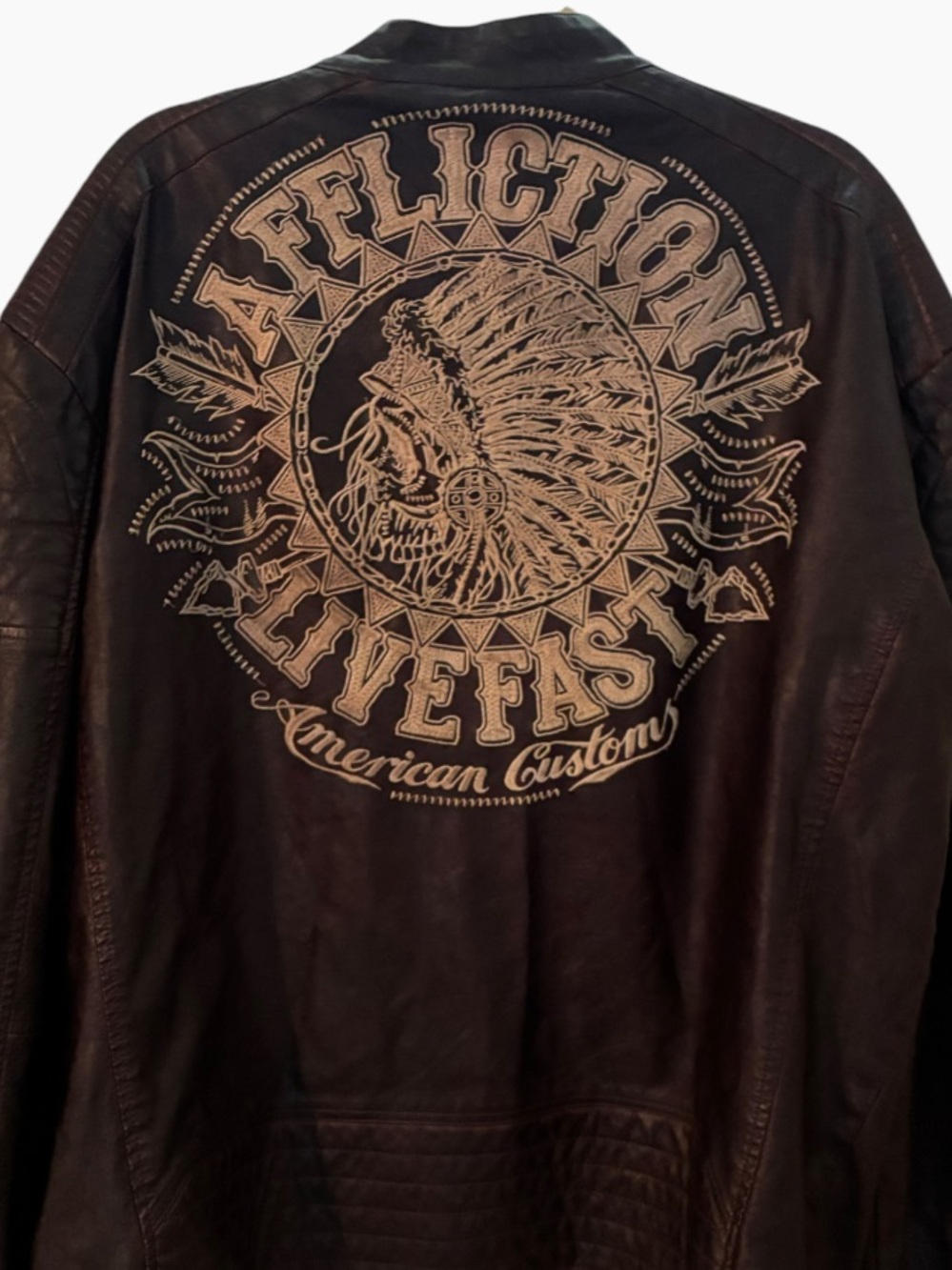 Affliction American Customs Moto Jacket Mens 4XL
